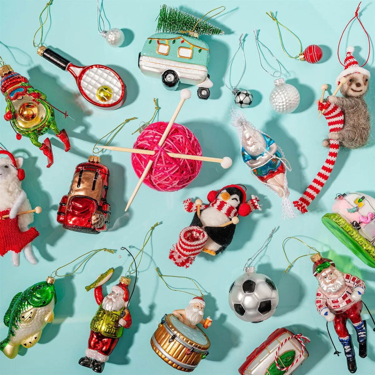 RJB Stone Santa In A Hot Tub Shaped Bauble