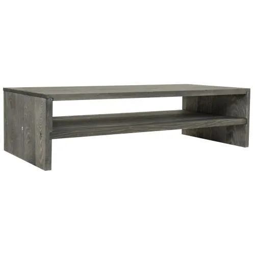 Rustic Barnwood Gray Wood Computer Monitor Stand