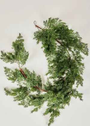 SALE - Fake Cedar Greenery Garland - 66”