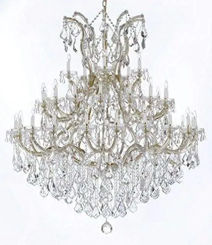 Set of 2-1 Large Foyer/Entryway Maria Theresa Empress Crystal (Tm) Chandeliers Lighting! H 60" W 52" and 1 Chandelier Crystal Lighting H30" X W28" - B12/2756/36 1   21532/12 1