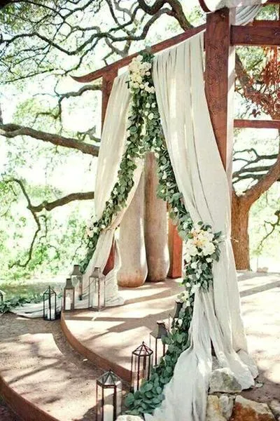 Silk Rose Garland Artificial Flowers -  Burgundy - 6 ft