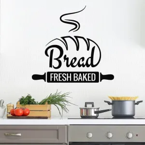 SnappySticker Tasty Bread Fresh Baked Shop Bakehouse Wall Sticker PVC Vinyl Easy to Stick (27 X 27)