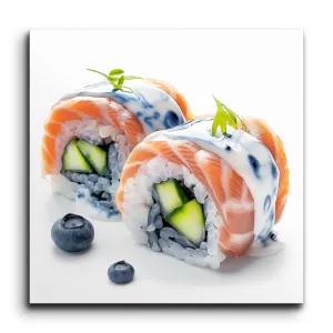 Sushi Symphony: Hyper-Realistic Art with Blueberries
