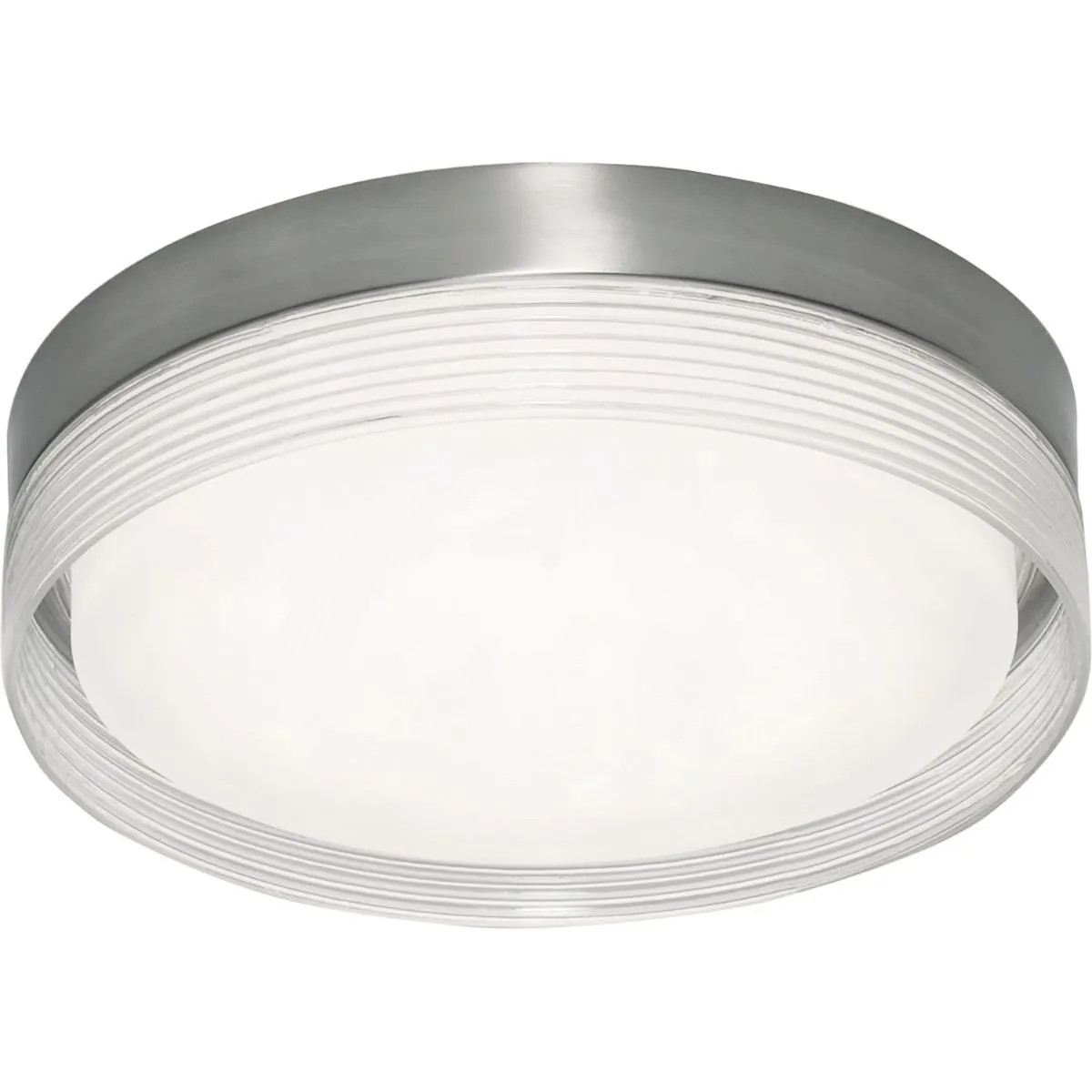Tribeca 12 in. LED Flush Mount Light Selectable CCT Satin Nickel Finish