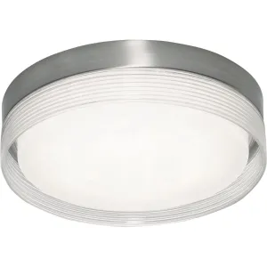 Tribeca 12 in. LED Flush Mount Light Selectable CCT Satin Nickel Finish
