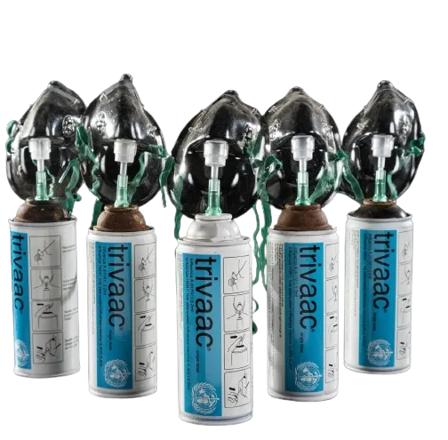 Trivaac Inhalation Vaccine HPM Spray Paint Can Sculpture by by Eddie Colla