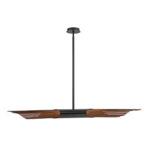 Umura 49 In. 2 Lights LED Chandelier Black Finish