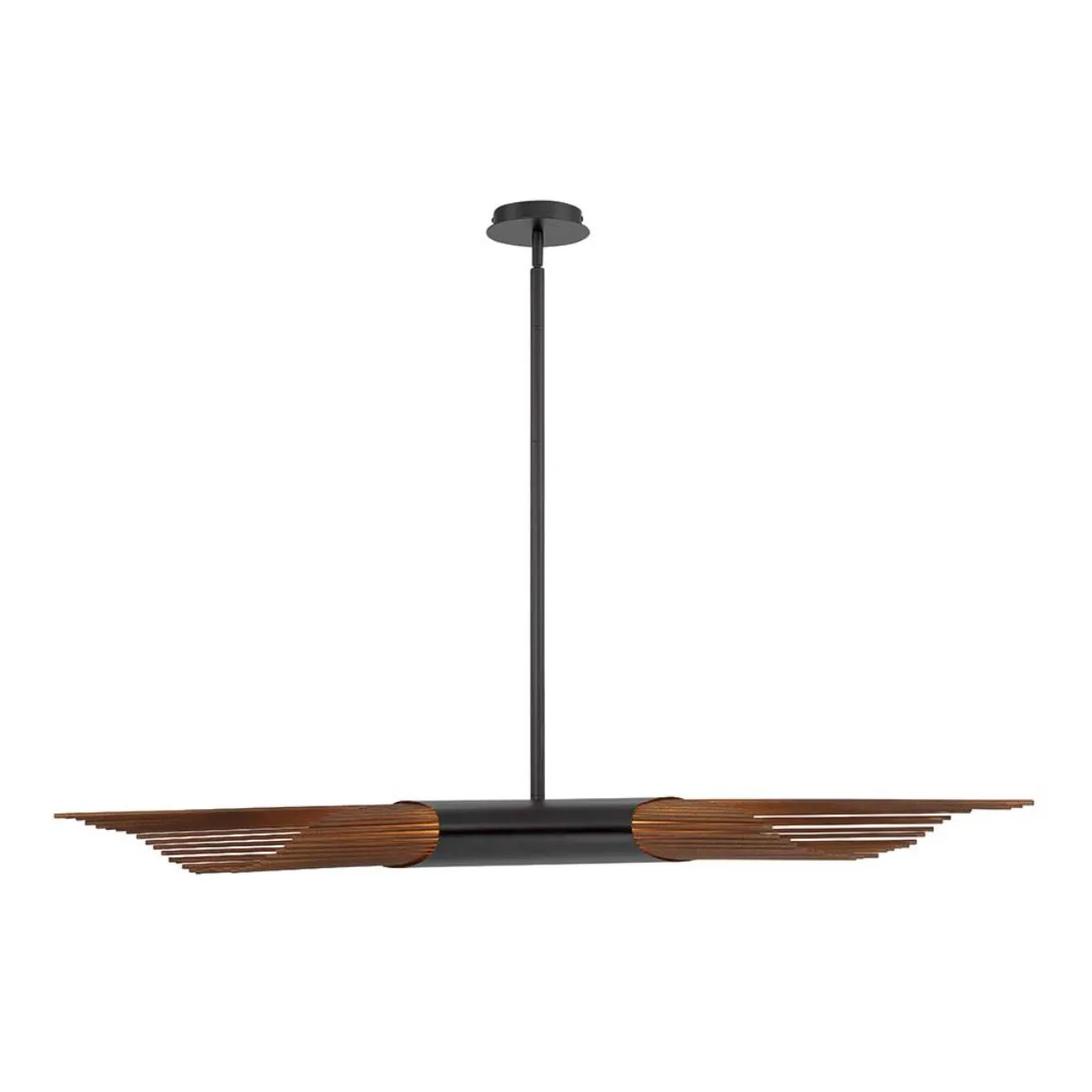 Umura 49 In. 2 Lights LED Chandelier Black Finish