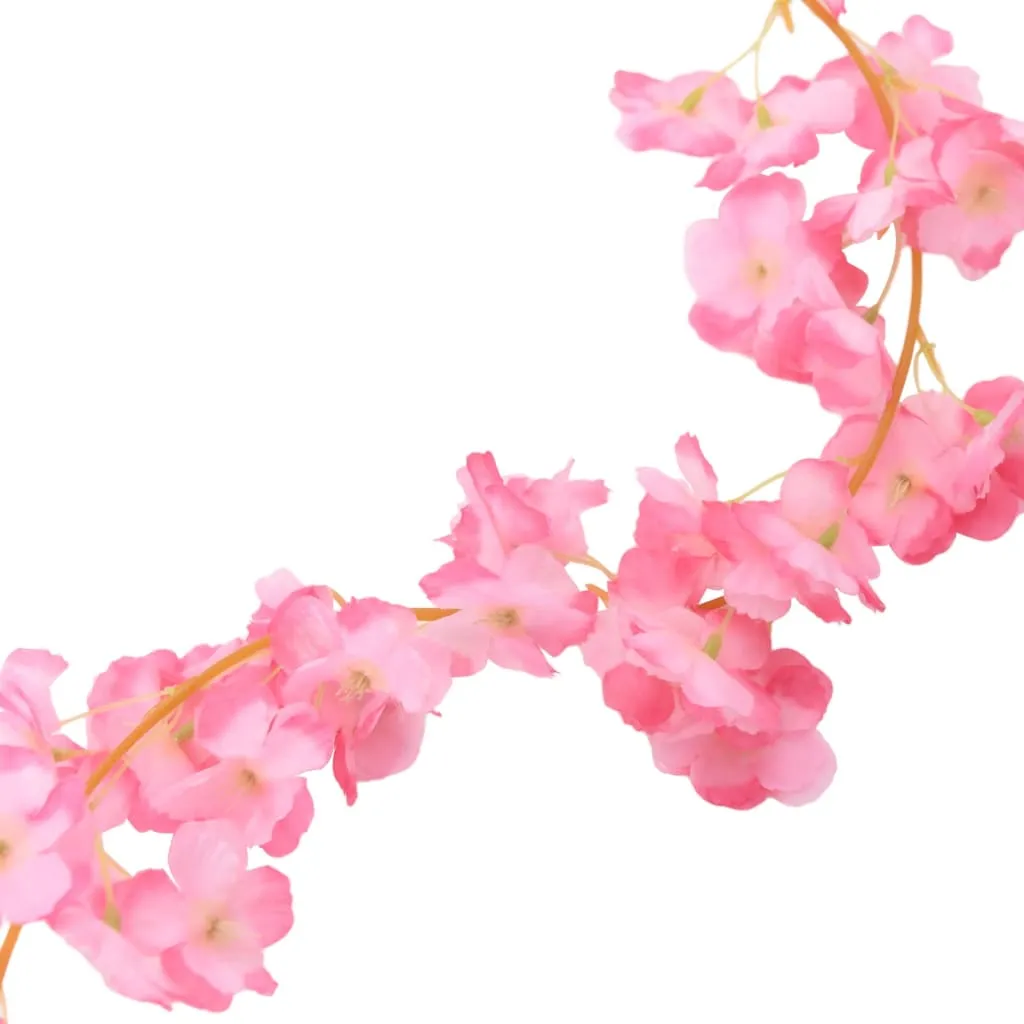 vidaXL 6 Pcs Christmas Flower Garlands, Dark Pink, 180 cm - Perfect for Weddings, Parties, and Home Decor