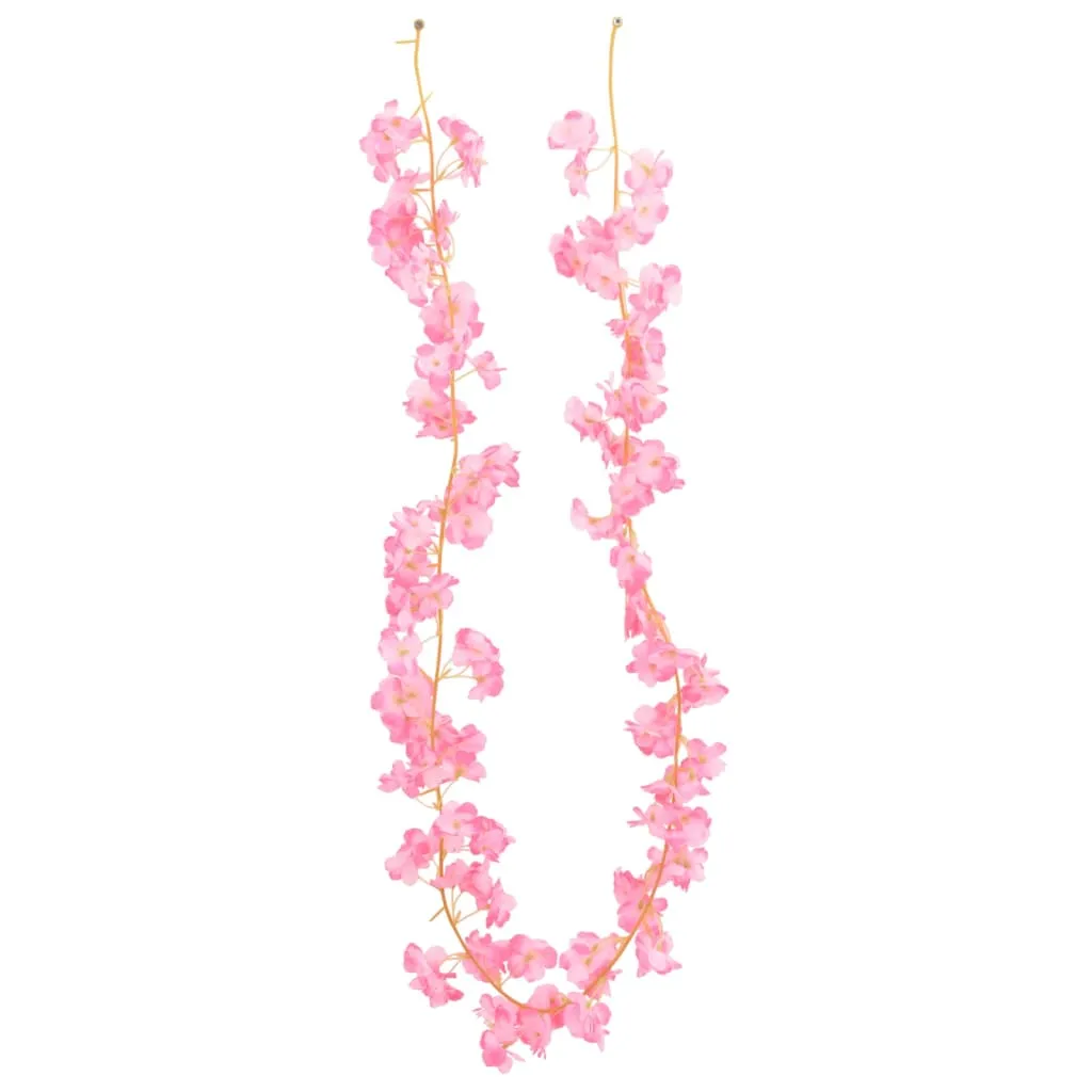 vidaXL 6 Pcs Christmas Flower Garlands, Dark Pink, 180 cm - Perfect for Weddings, Parties, and Home Decor