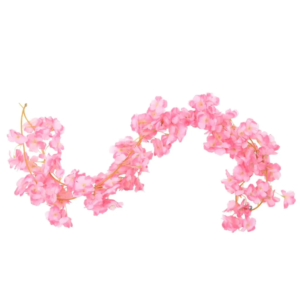 vidaXL 6 Pcs Christmas Flower Garlands, Dark Pink, 180 cm - Perfect for Weddings, Parties, and Home Decor