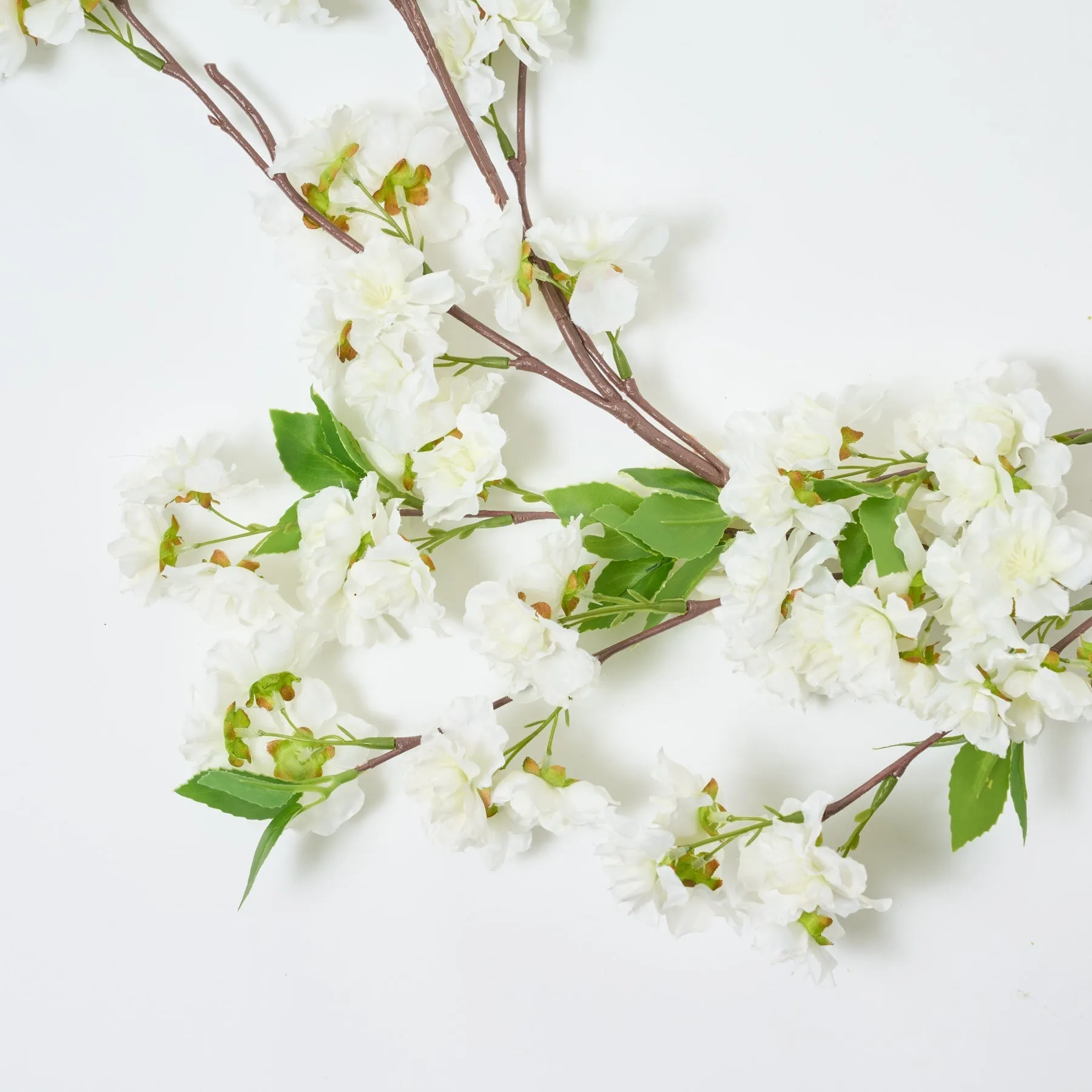 White Cherry Blossom Mantel Garland Everyday Spring Table Runner