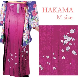 Women's Hakama Skirt Pink, Cherry blossom embroidery Hakama Only