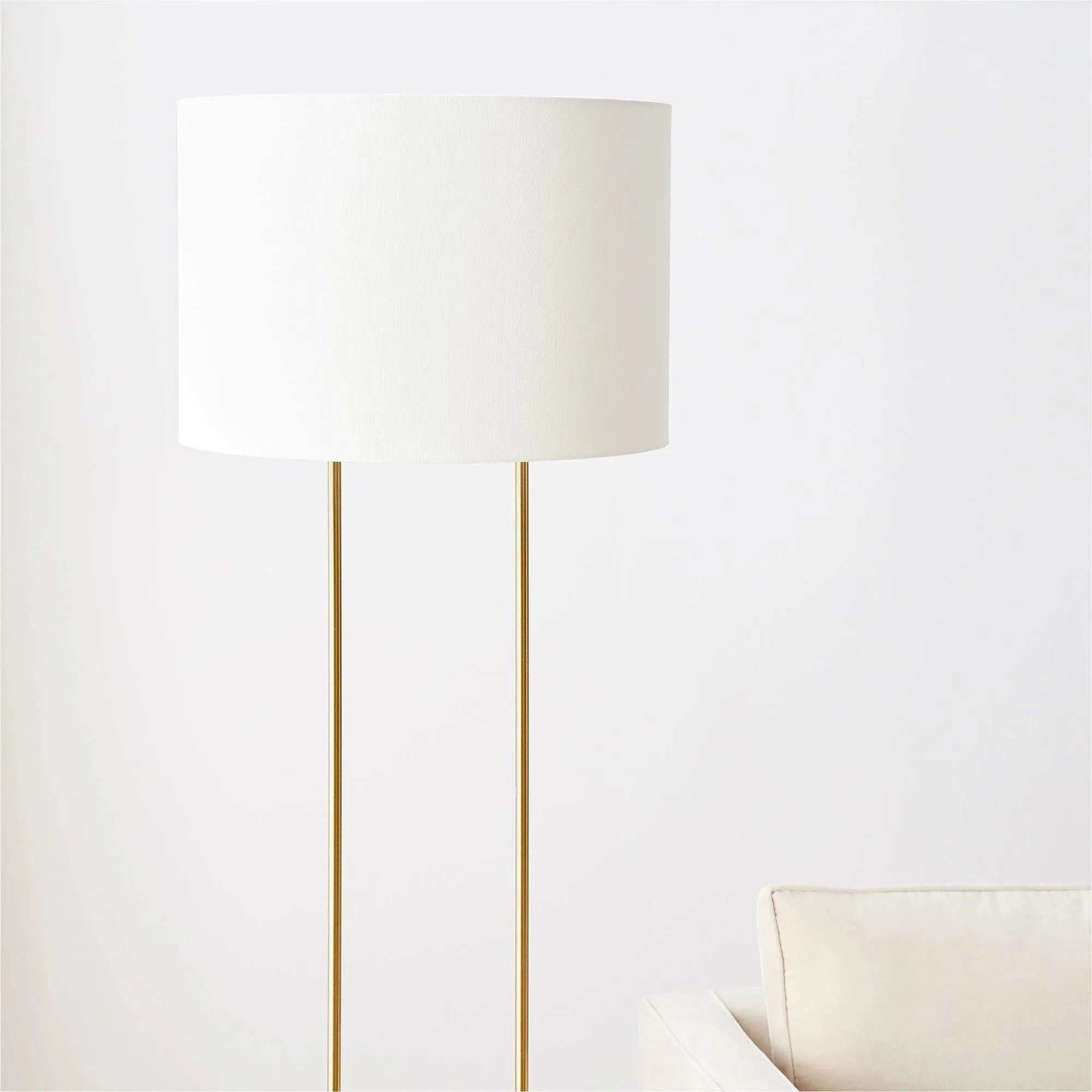 Wooden Twist Modern Standing Floor Lamp with Outline Design and Metal & Marble Base