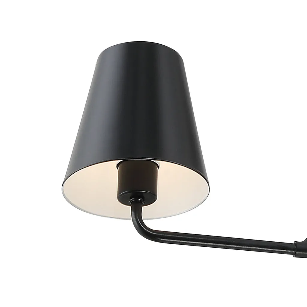 Xavier 2 Light Matte Black Chandelier