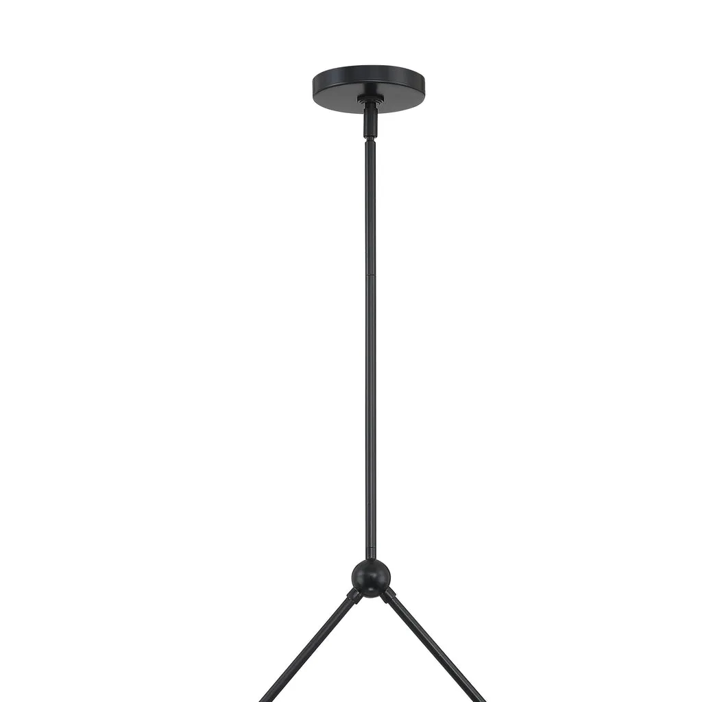 Xavier 2 Light Matte Black Chandelier