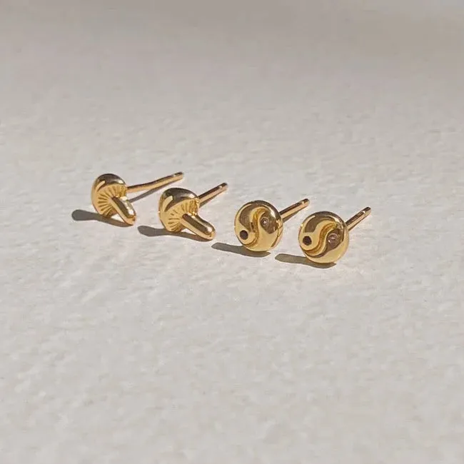 Yin Yang Stud Earrings